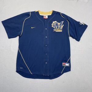 Milwaukee Brewers Nike Jersey Size XL MLB Baseball Ryan Braun #8 Sewn Vintage
